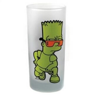 931-0021 FROSTED DRINKING GLASS BART SIMPSON