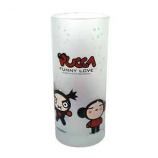 923-0005 FROSTED DRINKING GLASS GARU AND PUCCA Funny Love