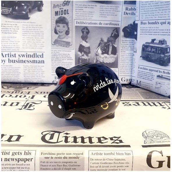 933-0035 RETRO PIGGY BANK PIRATE - Image 4